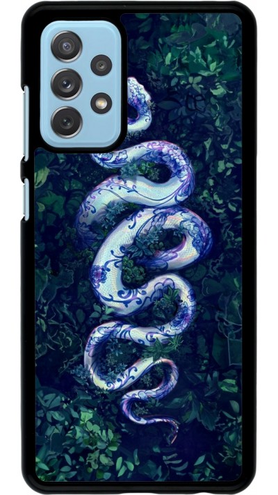 Samsung Galaxy A72 Case Hülle - Snake Blue Anaconda