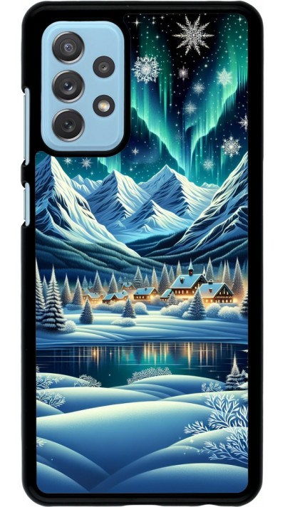 Coque Samsung Galaxy A72 - Snowy Mountain Village Lake night