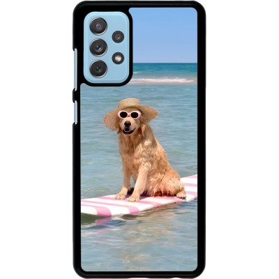 Samsung Galaxy A72 Case Hülle - Summer Dog on Paddle