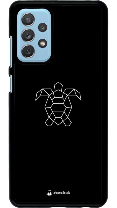 Coque Samsung Galaxy A72 - Turtles lines on black