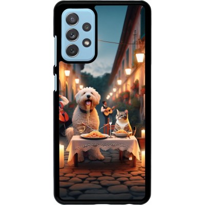 Coque Samsung Galaxy A72 - Valentine 2024 Dog & Cat Candlelight