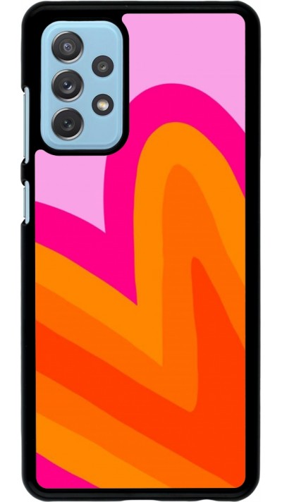 Samsung Galaxy A72 Case Hülle - Valentine 2024 heart gradient