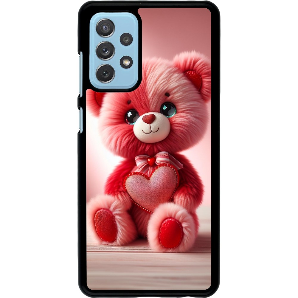 Samsung Galaxy A72 Case Hülle - Valentin 2024 Rosaroter Teddybär