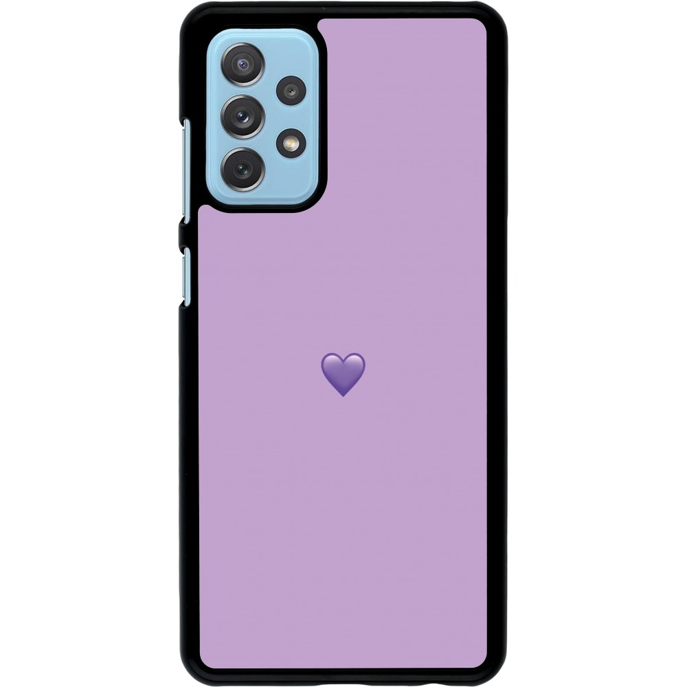 Samsung Galaxy A72 Case Hülle - Valentine 2023 purpule single heart