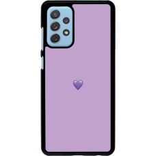Samsung Galaxy A72 Case Hülle - Valentine 2023 purpule single heart