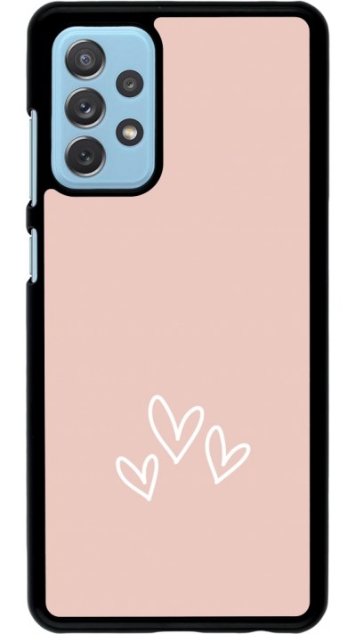 Coque Samsung Galaxy A72 - Valentine 2023 three minimalist hearts
