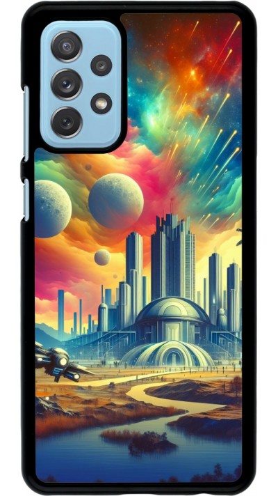 Samsung Galaxy A72 Case Hülle - Futuristische Stadt ausserhalb der Kuppel