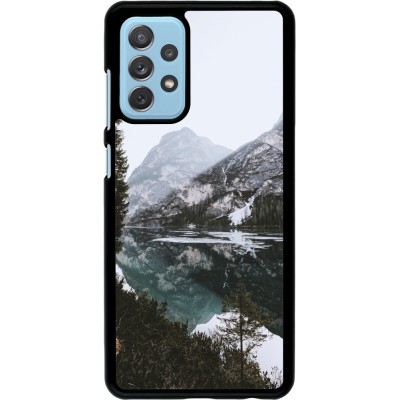Samsung Galaxy A72 Case Hülle - Winter 22 snowy mountain and lake