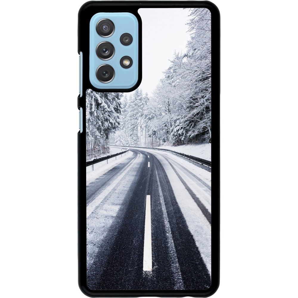 Samsung Galaxy A72 Case Hülle - Winter 22 Snowy Road