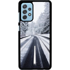 Samsung Galaxy A72 Case Hülle - Winter 22 Snowy Road