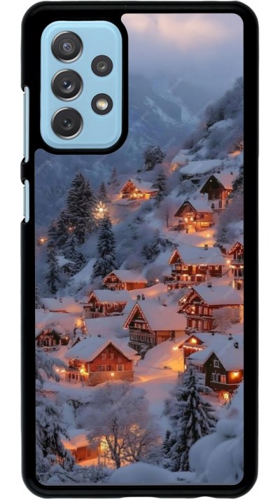 Samsung Galaxy A72 Case Hülle - Winter 25 Winter snowy village