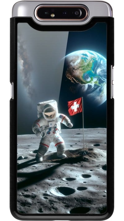 Coque Samsung Galaxy A80 - Astro Suisse sur lune