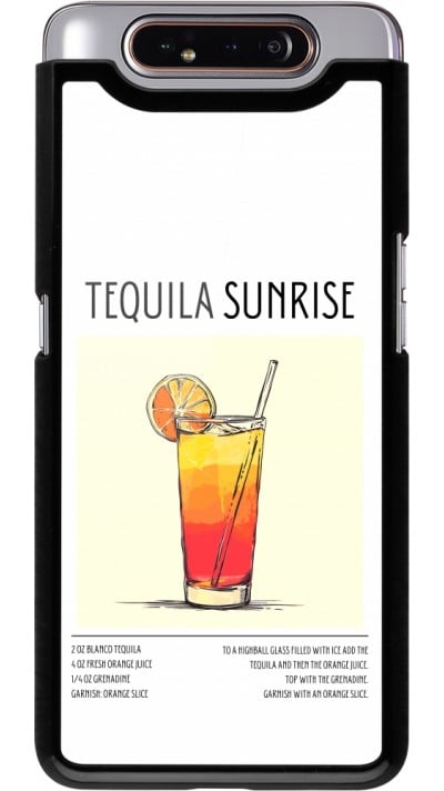 Coque Samsung Galaxy A80 - Cocktail recette Tequila Sunrise