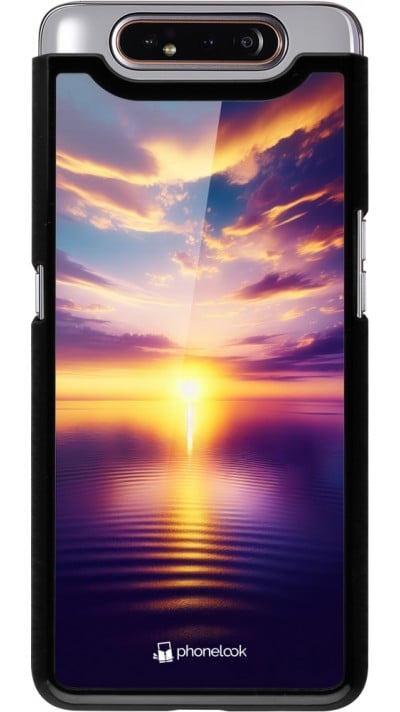 Coque Samsung Galaxy A80 - Coucher soleil jaune violet