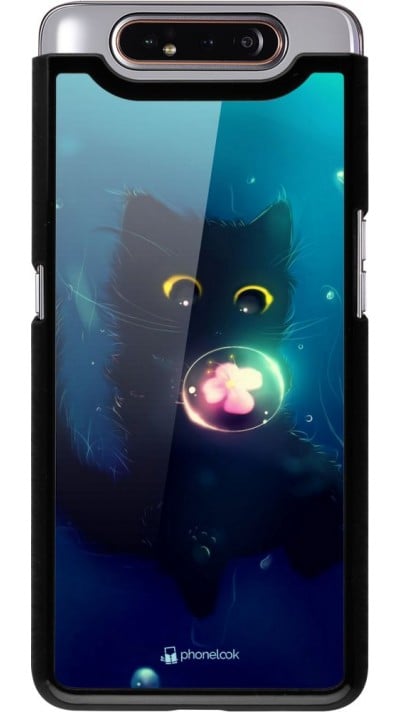 Hülle Samsung Galaxy A80 - Cute Cat Bubble
