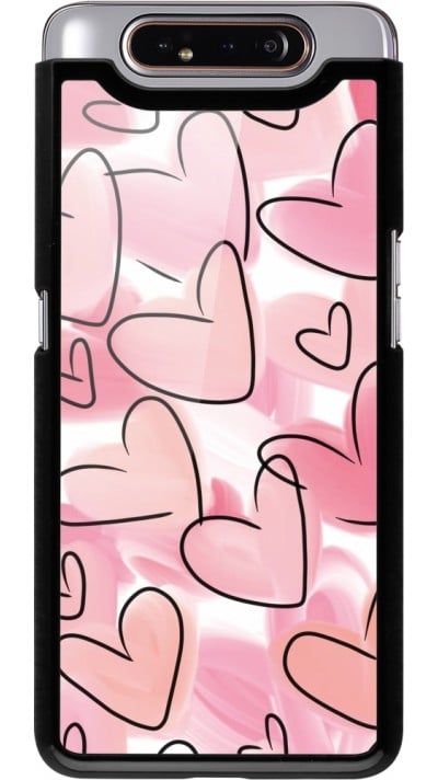 Coque Samsung Galaxy A80 - Easter 2023 pink hearts