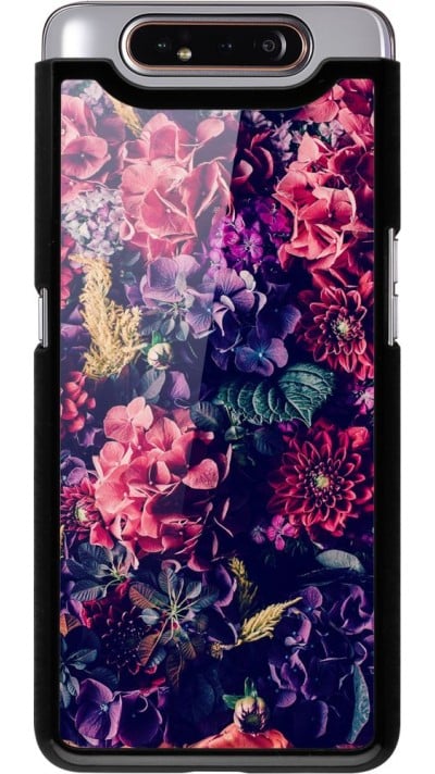 Hülle Samsung Galaxy A80 - Flowers Dark
