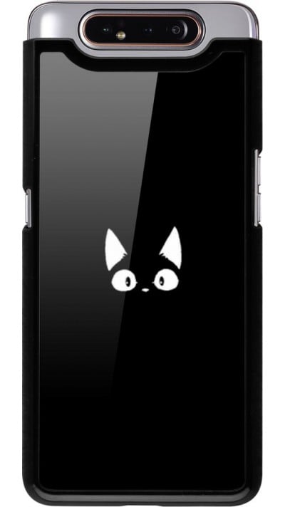 Hülle Samsung Galaxy A80 - Funny cat on black