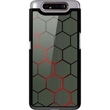 Coque Samsung Galaxy A80 - Geometric Line red