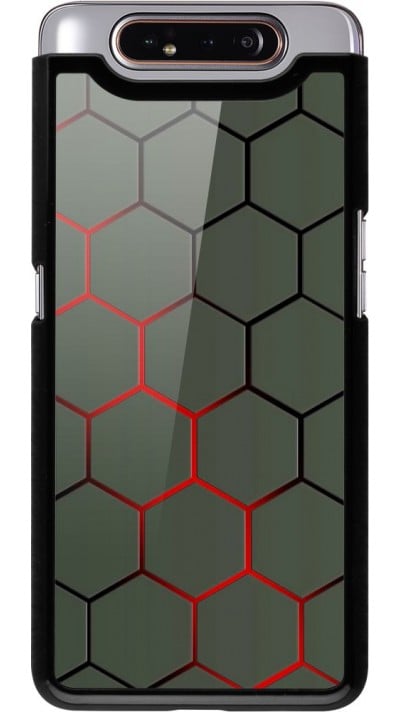 Hülle Samsung Galaxy A80 - Geometric Line red