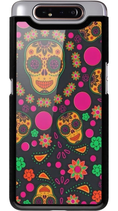 Coque Samsung Galaxy A80 - Halloween 22 colorful mexican skulls