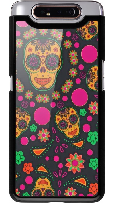 Coque Samsung Galaxy A80 - Halloween 22 colorful mexican skulls