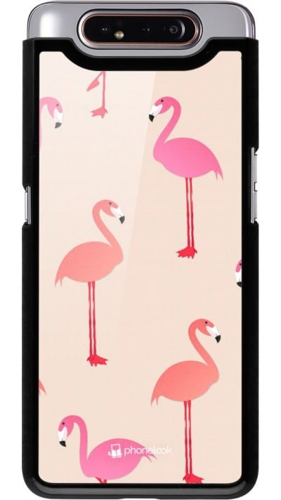 Hülle Samsung Galaxy A80 - Pink Flamingos Pattern