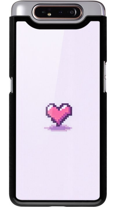 Coque Samsung Galaxy A80 - Pixel Coeur Violet Clair
