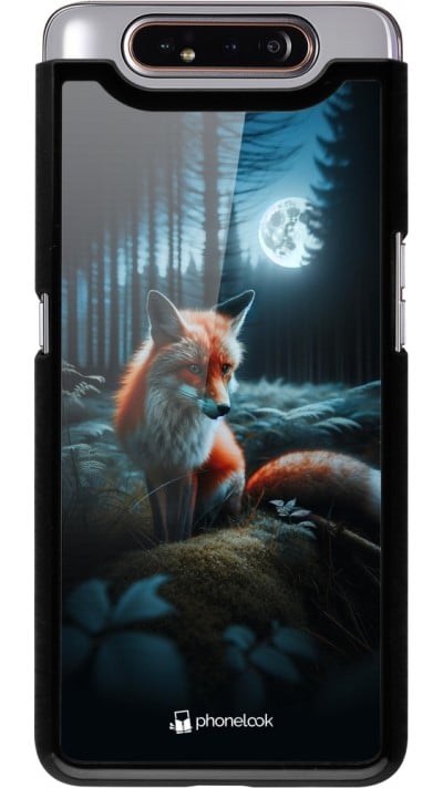 Coque Samsung Galaxy A80 - Renard lune forêt