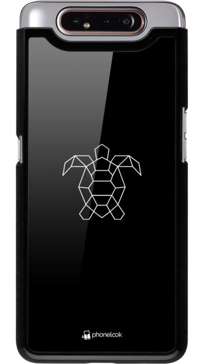 Coque Samsung Galaxy A80 - Turtles lines on black