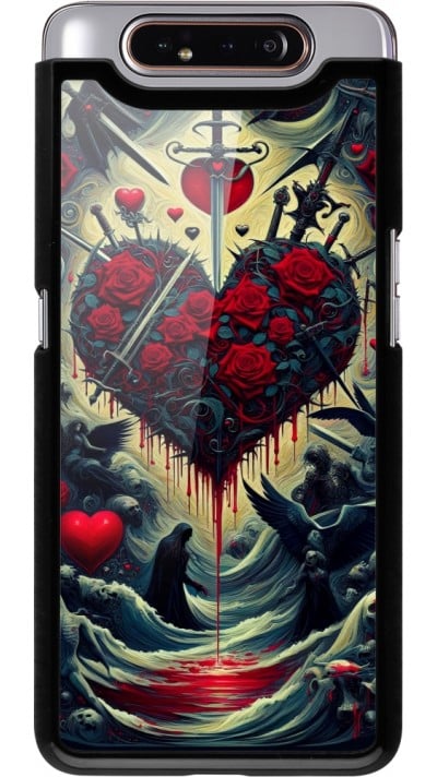 Coque Samsung Galaxy A80 - Dark Love Coeur Sang