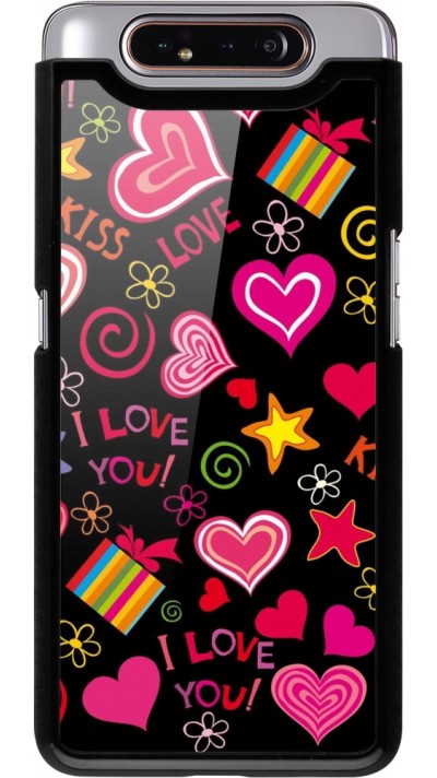 Coque Samsung Galaxy A80 - Valentine 2023 love symbols