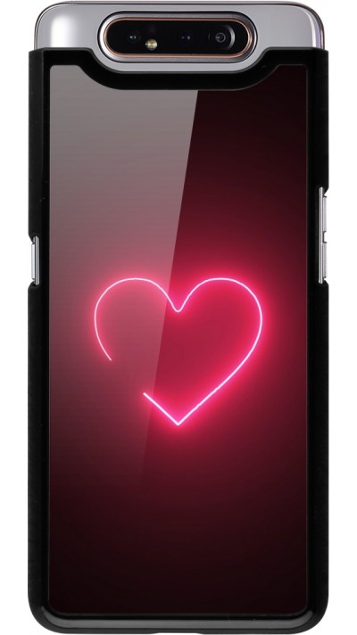 Coque Samsung Galaxy A80 - Valentine 2023 single neon heart