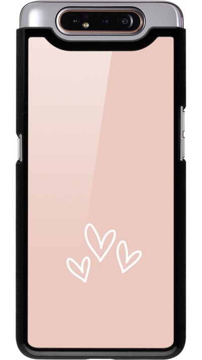Coque Samsung Galaxy A80 - Valentine 2023 three minimalist hearts