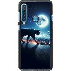 Samsung Galaxy A9 Case Hülle - Schwarze Katze unter dem Vollmond