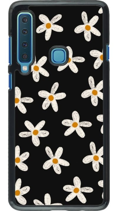 Samsung Galaxy A9 Case Hülle - Easter 2024 white on black flower