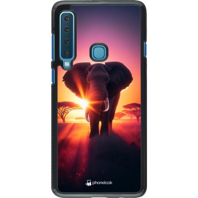 Samsung Galaxy A9 Case Hülle - Elefant Sonnenaufgang Schönheit