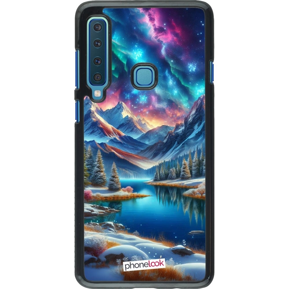 Samsung Galaxy A9 Case Hülle - Fantasiebergsee Himmel Sterne