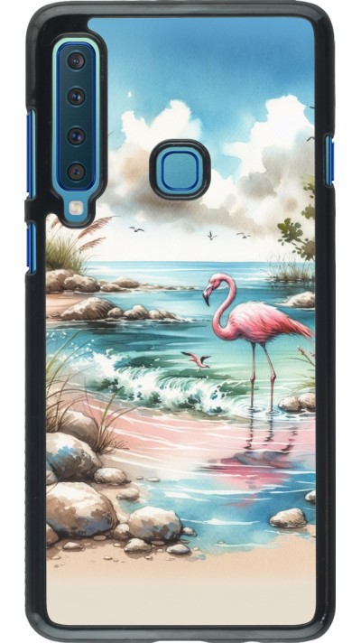 Coque Samsung Galaxy A9 - Flamant rose aquarelle Coque Samsung Galaxy A9 - Flamant rose aquarelle