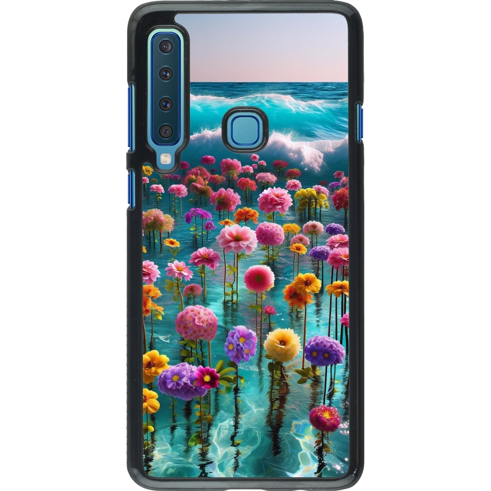Samsung Galaxy A9 Case Hülle - Blumenmeer Wellen