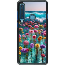 Samsung Galaxy A9 Case Hülle - Blumenmeer Wellen