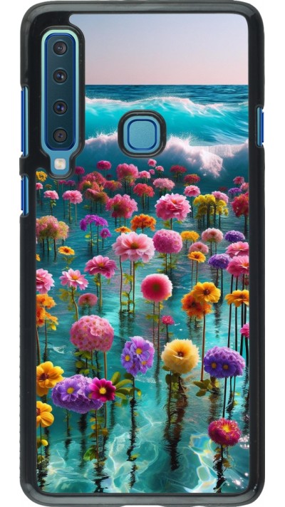 Samsung Galaxy A9 Case Hülle - Blumenmeer Wellen