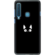 Coque Samsung Galaxy A9 - Funny cat on black
