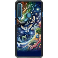 Samsung Galaxy A9 Case Hülle - Fliegender Blumen-Eule