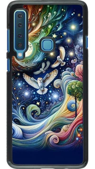 Samsung Galaxy A9 Case Hülle - Fliegender Blumen-Eule