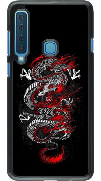 Samsung Galaxy A9 Case Hülle - Japanese style Dragon Tattoo Red Black