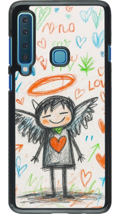 Samsung Galaxy A9 Case Hülle - Little Angel Sketch Love