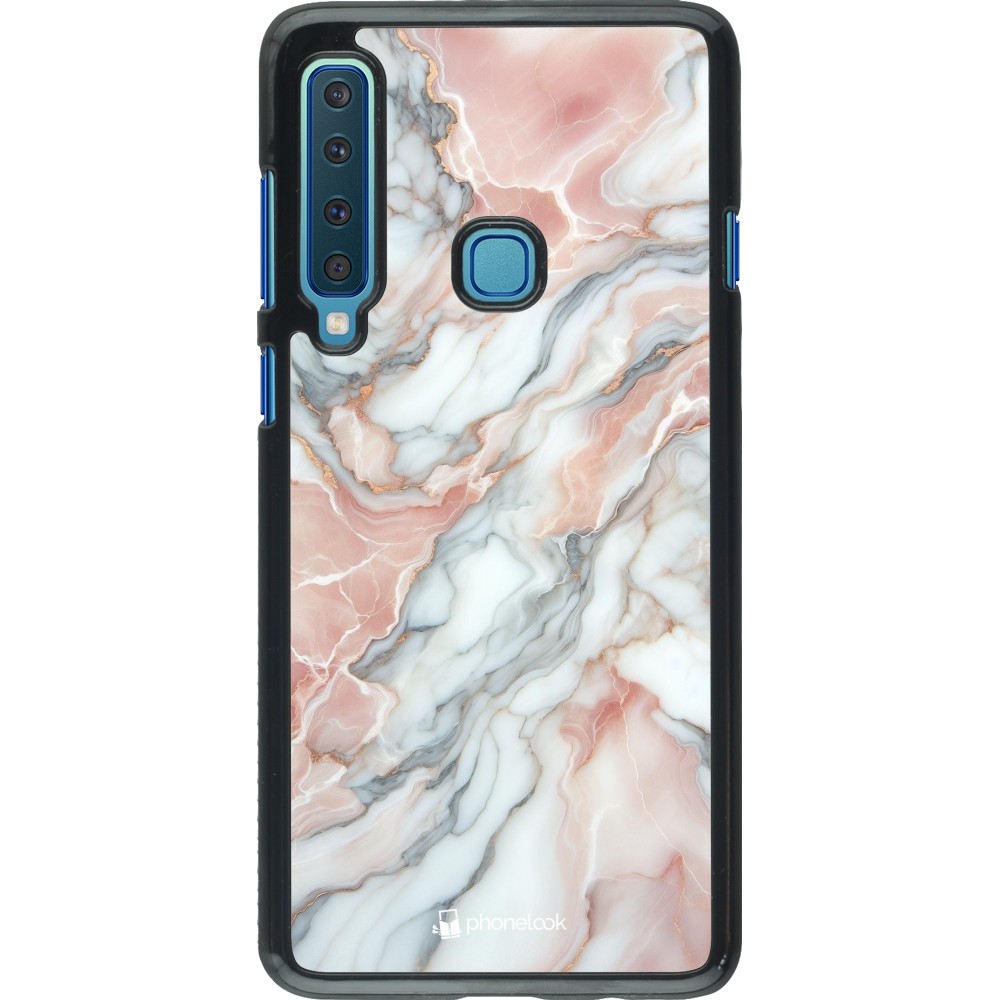 Samsung Galaxy A9 Case Hülle - Rosa Leuchtender Marmor