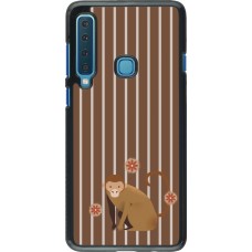 Samsung Galaxy A9 Case Hülle - Monkey with stripes