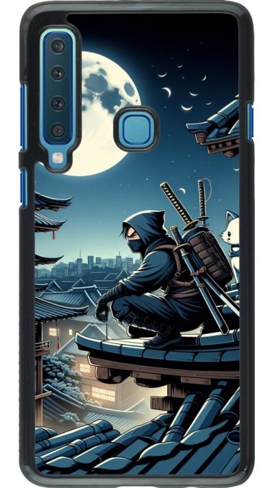 Samsung Galaxy A9 Case Hülle - Ninja unter dem Mond